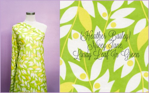 Preview - (Heather Bailey) Nicey Jane, Lindy Leaf In Green Preview Heather Bailey Nicey Jane Lindy Leaf In Green