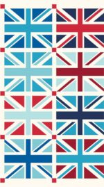 DC570-BLUE Union Jack Squares Blue Panel