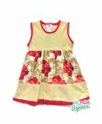 (Jane Dress) Vintage Rose in Red