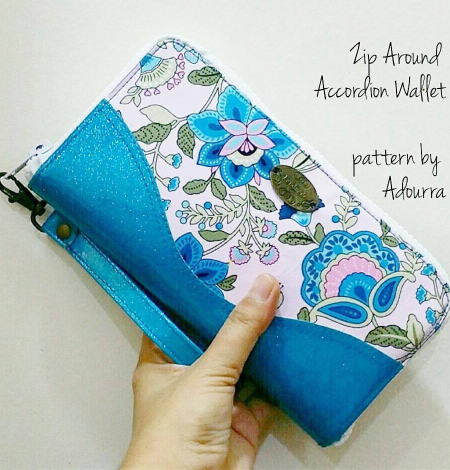Zip Around Accordion Wallet by Adourra – PDF Pattern + Video