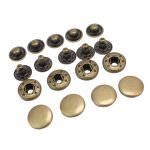 Metal Snap Button 12mm (1/2") in Bronze - 10 sets