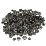Metal Snap Button 12mm (1/2") in Gun Black - 10 sets - Image 2