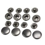 Metal Snap Button 12mm (1/2") in Gun Black - 10 sets