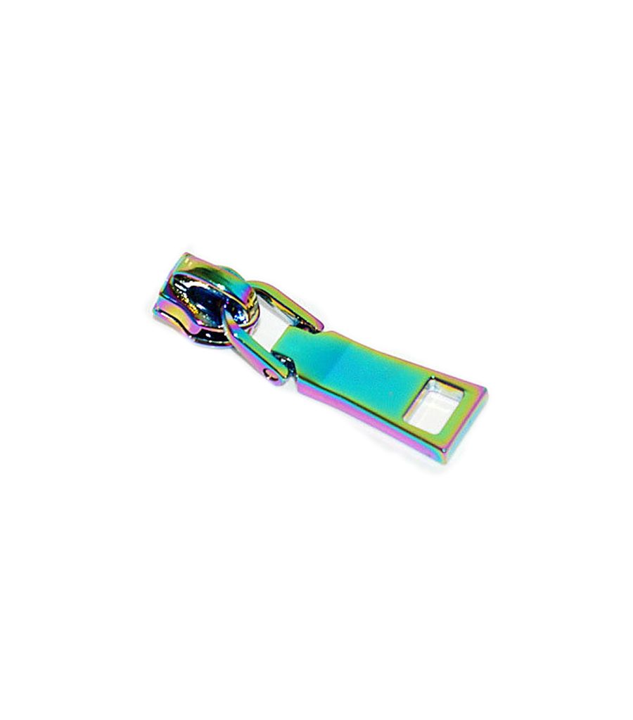 zipper pull slider rainbow