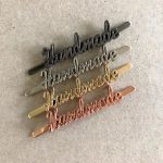 Metal Tag, Handmade Label Script Style in Rainbow - Image 4