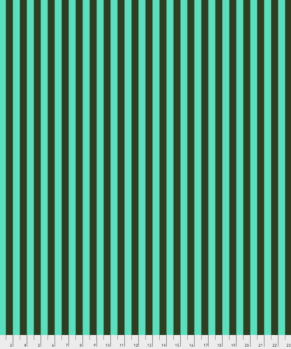 (Tula Pink) True Colors Pom Poms & Stripes, Tent Stripe In Fern