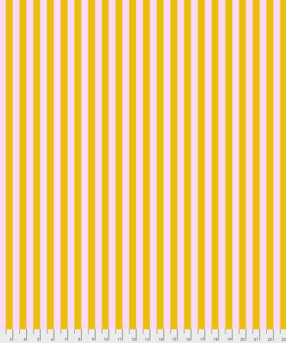 (Tula Pink) True Colors Pom Poms & Stripes, Tent Stripe In Marigold