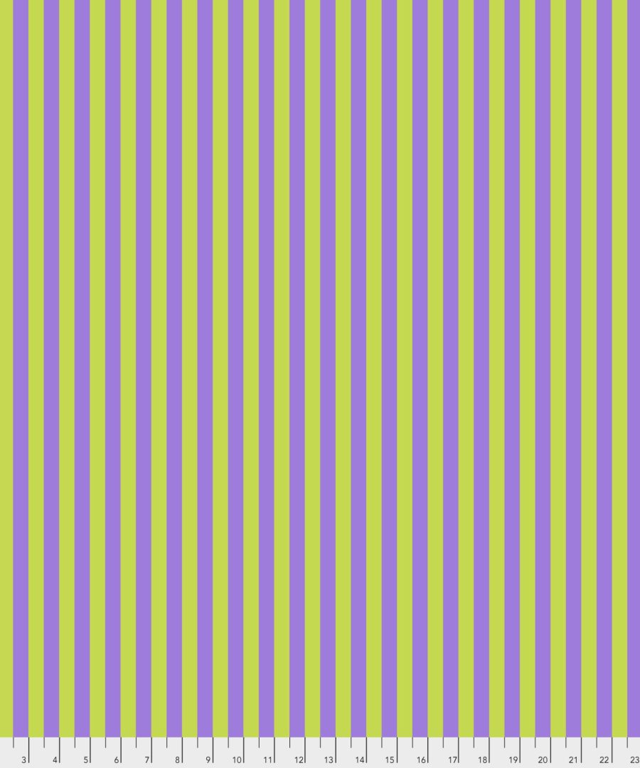 (Tula Pink) True Colors Pom Poms & Stripes, Tent Stripe In Orchid