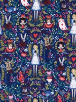 (Rifle Paper Co) Wonderland, Wonderland in Navy Metallic