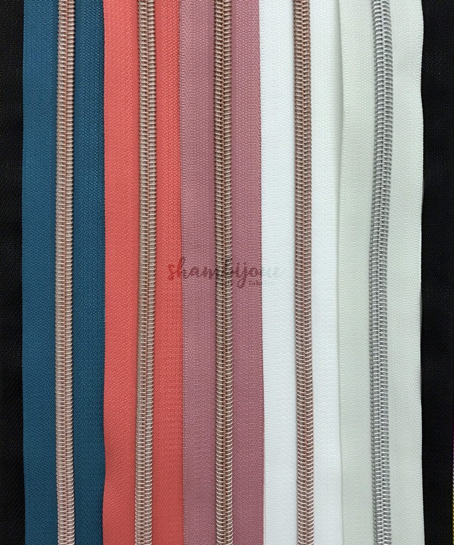 shambijoux zipper metallic nylon zipper