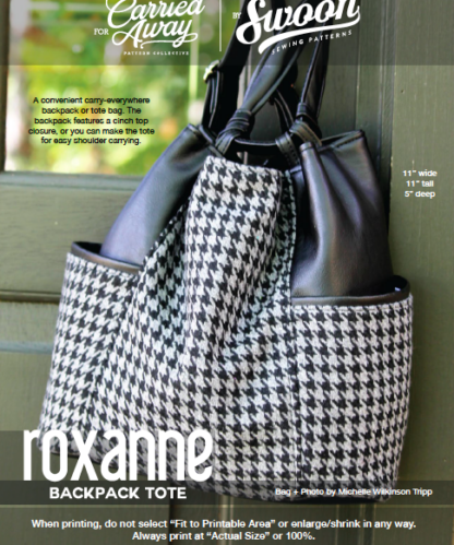 Roxanne Backpack Tote - PDF Pattern (by Swoon Patterns)