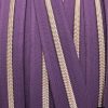 Zipper by the yard #5, Nylon Coil Metallic Rose Gold on Eggplant Purple