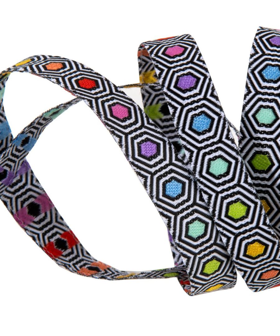 (Tula Pink Ribbons) Linework, Tiny Hexy Rainbow on Black White 3/8" 7 TK-65_10mm_col_1 16fb88a8c19770088edb234982e8ea38 TK-65_10mm_col_1