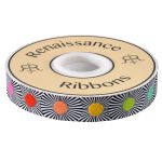 (Tula Pink Ribbons) Linework, Black Stripes and Multi Dots 7/8" - Image 3