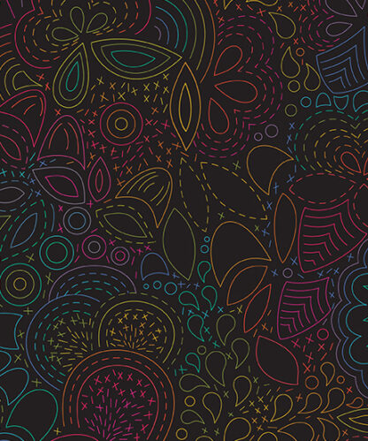 (Alison Glass) Art Theory, Rainbow Stitched in Night