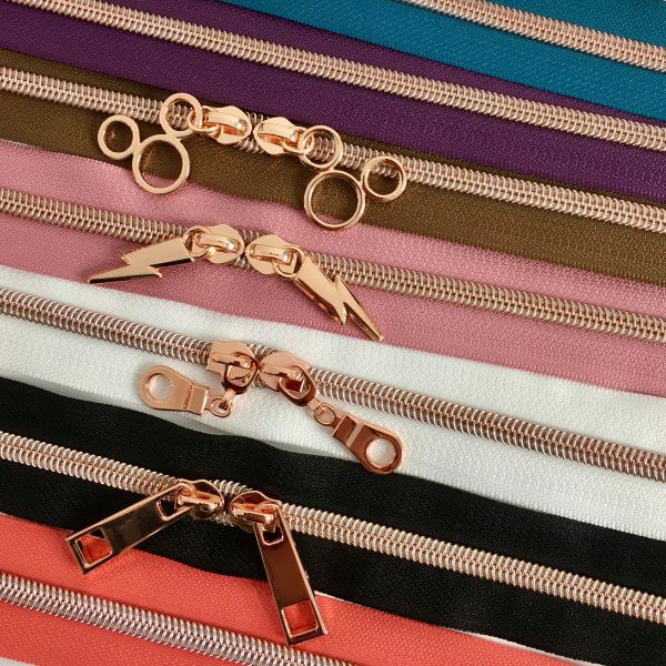 Metallic Coil Zippers by Shambijoux