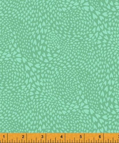 (Sally Kelly) Eden, Swirl of Hearts in Green