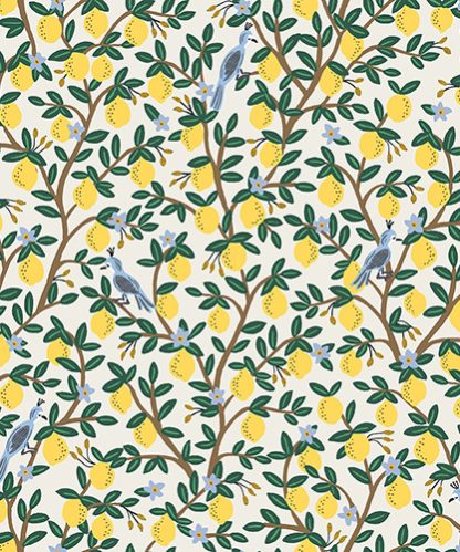 (Rifle Paper Co.) Camont, Lemon Grove in Cream Metallic