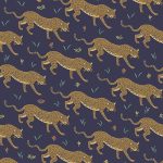 (Rifle Paper Co.) Camont, Jaguar in Navy Metallic