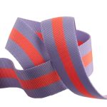(Tula Pink) Nylon Webbing, Lavender with Neon Peach 1.5"