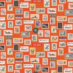 (Rifle Paper Co.) Bon Voyage, Postage Stamps in Red