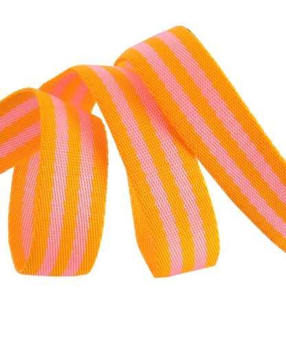Pink/Orange- 1"- Tula Pink Webbing