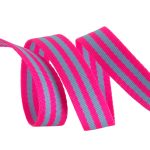 Aqua/Hot Pink- 1"- Tula Pink Webbing