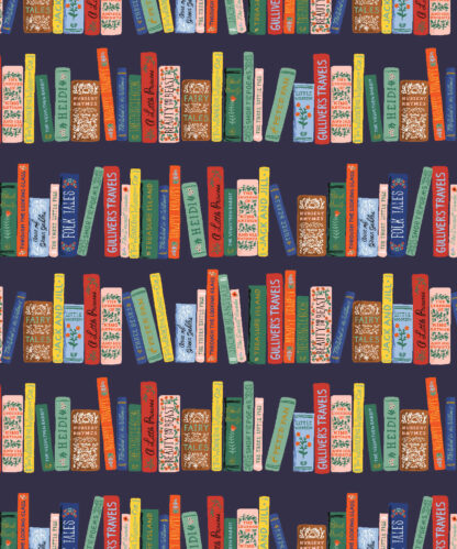 (Rifle Paper Co.) Curio, Book Club in Navy Metallic