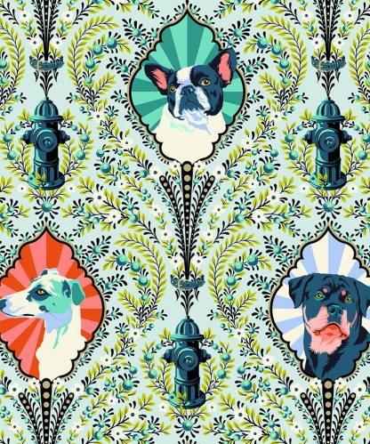 (Tula Pink) Besties, Puppy Dog Eyes in Bluebell