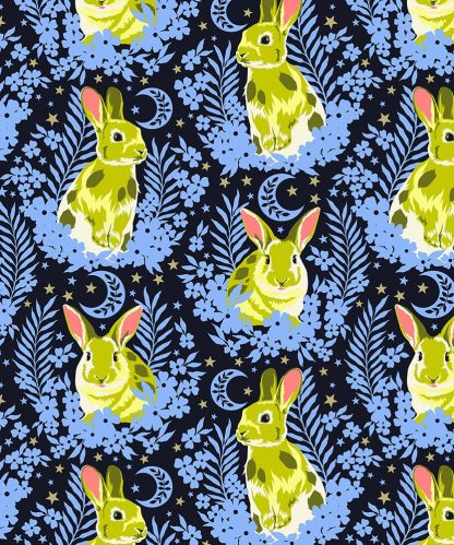 (Tula Pink) Besties, Hop To It in Bluebell