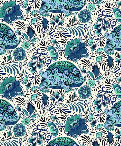 (Tula Pink) Besties, No Rush in Bluebell