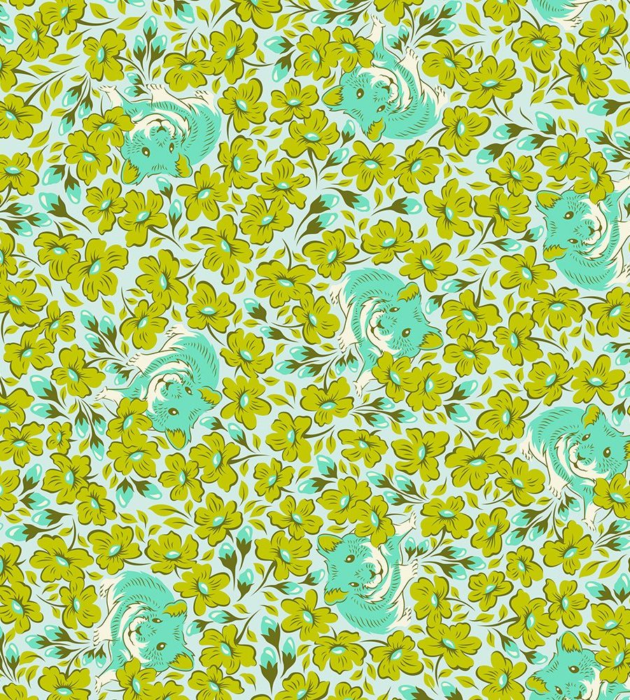 (Tula Pink) Besties, Chubby Cheeks in Clover