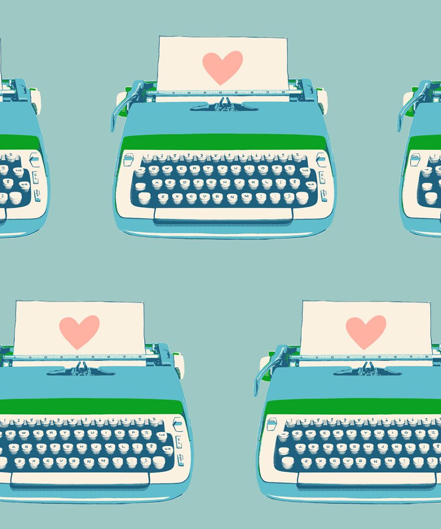 (Melody Miller) Best Day Ever, Typewriters in Turquoise