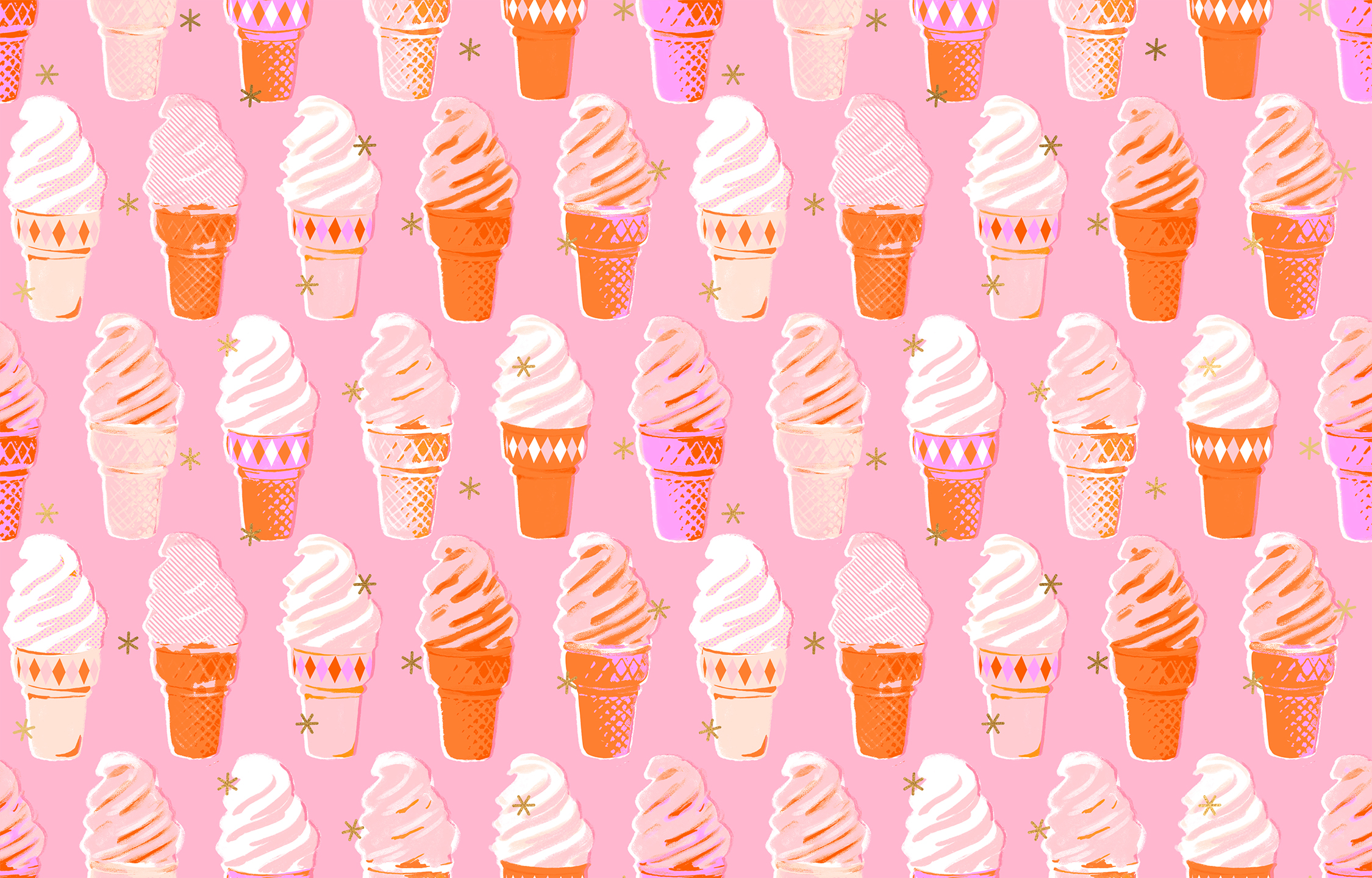 (Melody Miller) Best Day Ever, Ice Cream in Posy Metallic