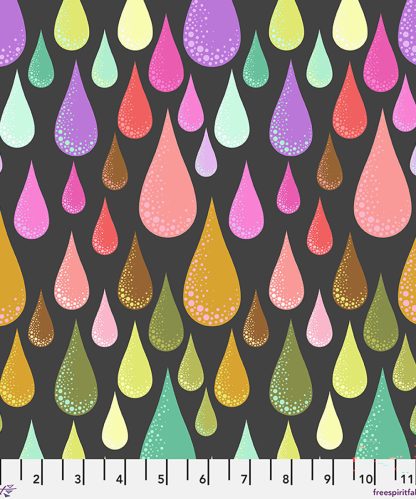 (Tula Pink) Prince Charming Deja Vu, Dew Drops in Licorice