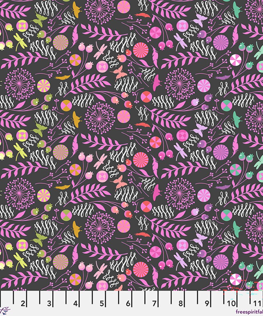 (Tula Pink) Prince Charming Deja Vu, Dandelion in Sweetmint